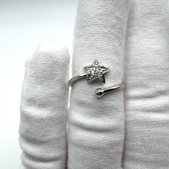 Sale $15 Firm! .925 Sterling Silver Cz Star Ring - Picture 16 of 16